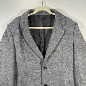 West Louis Men's Size XXL Gray‎ Wool Blend Overcoat